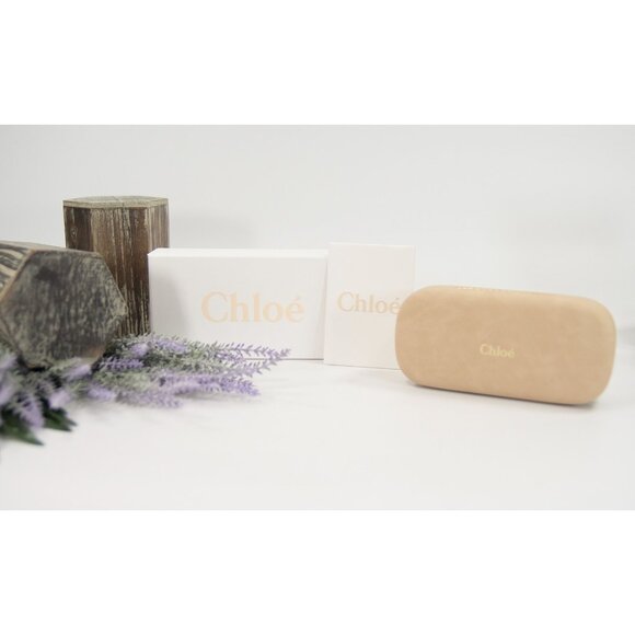 Chloe CE144S Gold Blue Gradient Romie Aviator Logo Sunglasses NWT Case - Picture 8 of 8